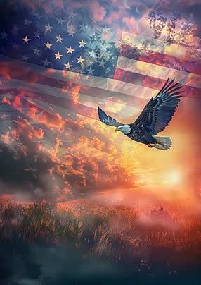 American Flag Blueprint